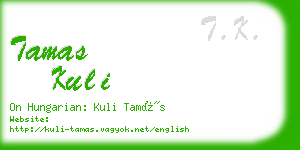 tamas kuli business card